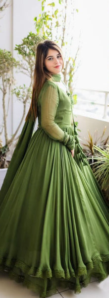 Looking For This Same Color Beautiful Designer Gown And Dupatta