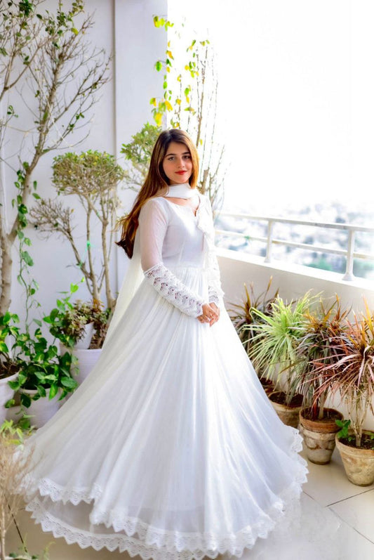 Looking For This Same Color Beautiful Designer Gown And Dupatta