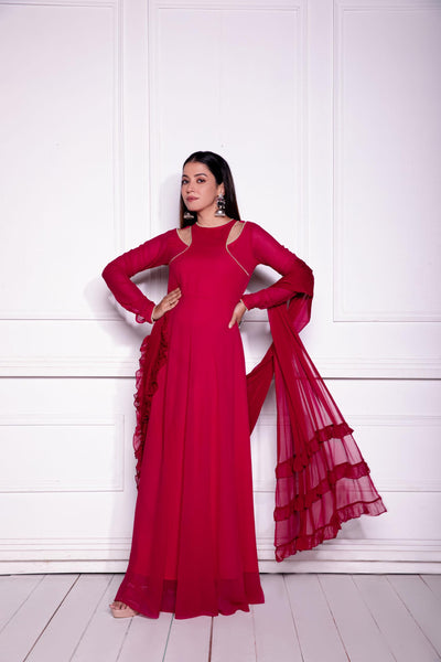 Designer Anarkali Suit with Dupatta Dress set for women