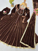 Dashing Velvet Readl Mirror Work Ready Made Anarkali Salwar Suit