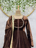 Dashing Velvet Readl Mirror Work Ready Made Anarkali Salwar Suit