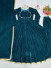 Dashing Velvet Readl Mirror Work Ready Made Anarkali Salwar Suit