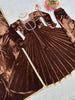 Dashing Velvet Readl Mirror Work Ready Made Anarkali Salwar Suit