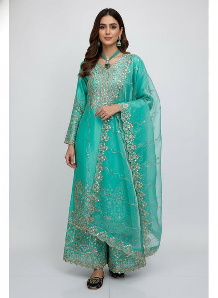 FANCY TOP SHARARA DUPATTA SET