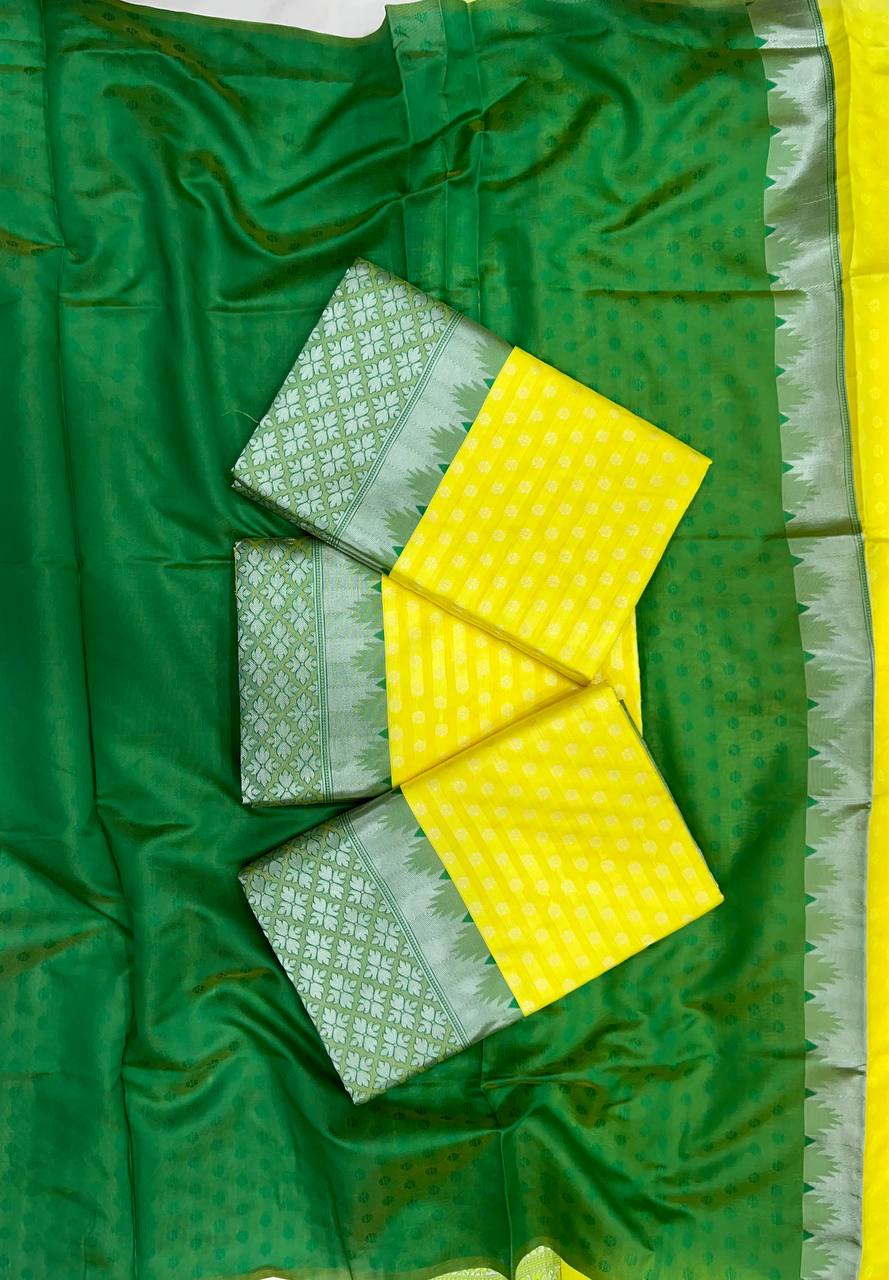 Beautiful Rich Pallu & Jacquard Work On All Over The Saree