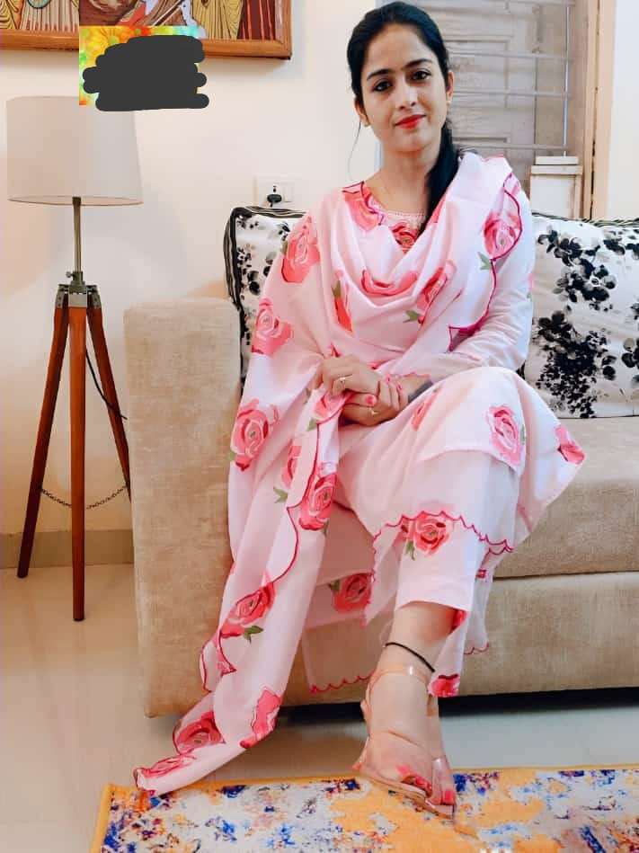 Beautiful Ready to Wear Suit with Rose Print
