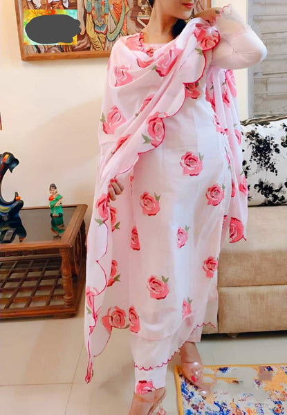 Beautiful Ready to Wear Suit with Rose Print