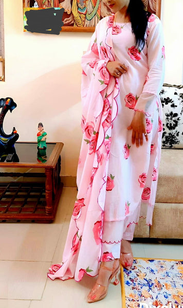 Beautiful Ready to Wear Suit with Rose Print