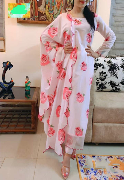 Beautiful Ready to Wear Suit with Rose Print