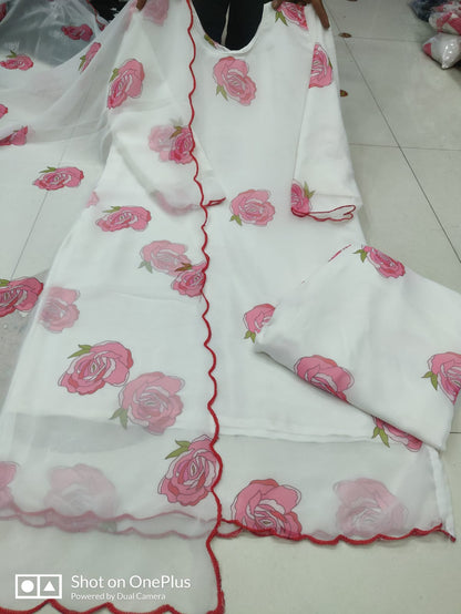 Beautiful Ready to Wear Suit with Rose Print