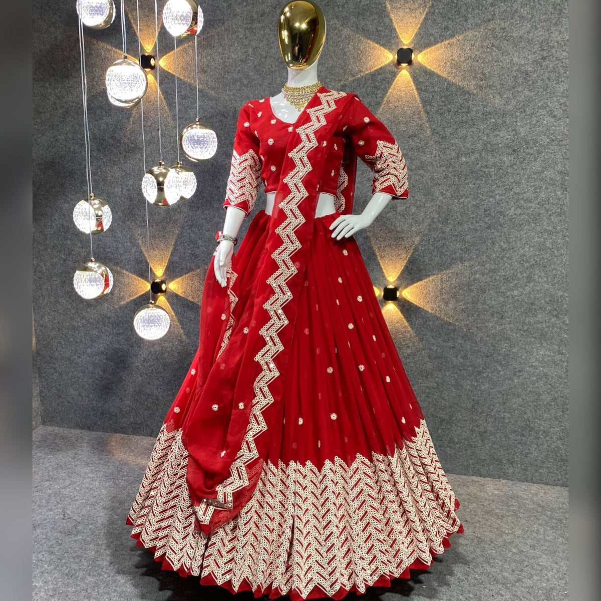 Beautiful Georgette lehenga choli with sequence embroidery work