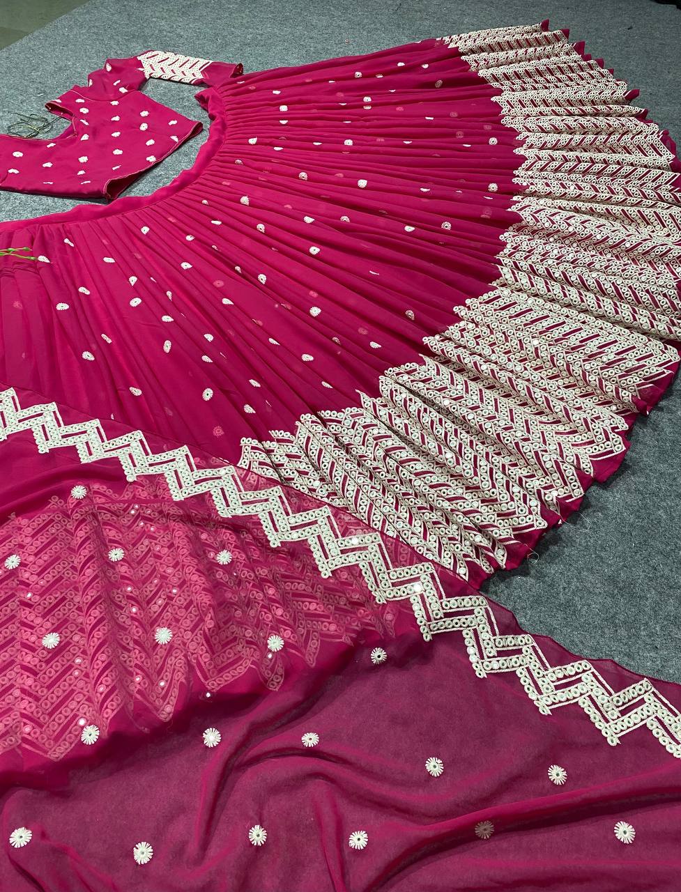 Beautiful Georgette lehenga choli with sequence embroidery work