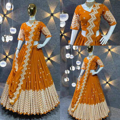 Beautiful Georgette lehenga choli with sequence embroidery work