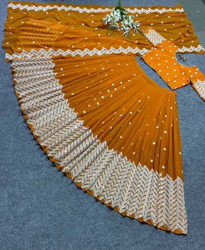 Beautiful Georgette lehenga choli with sequence embroidery work