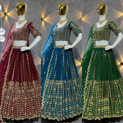 Party Wear Embroidery Georgette lehenga choli for women