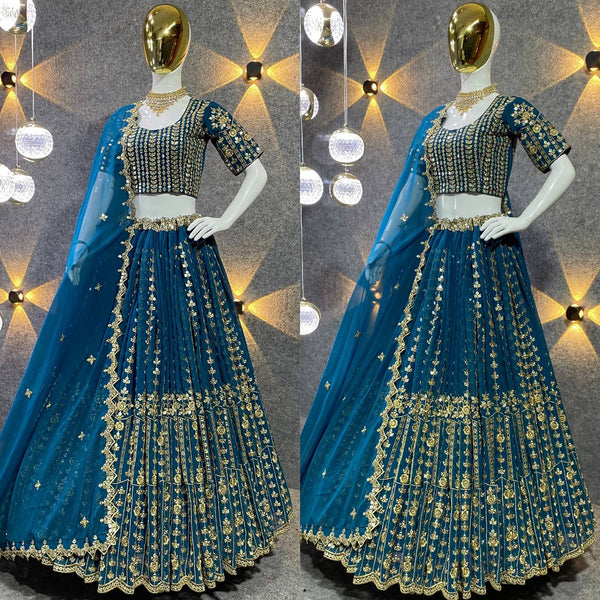 Party Wear Embroidery Georgette lehenga choli for women