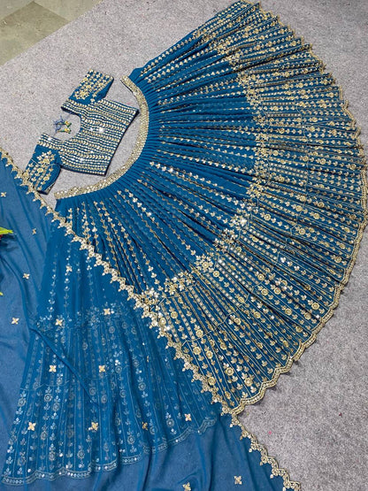 Party Wear Embroidery Georgette lehenga choli for women