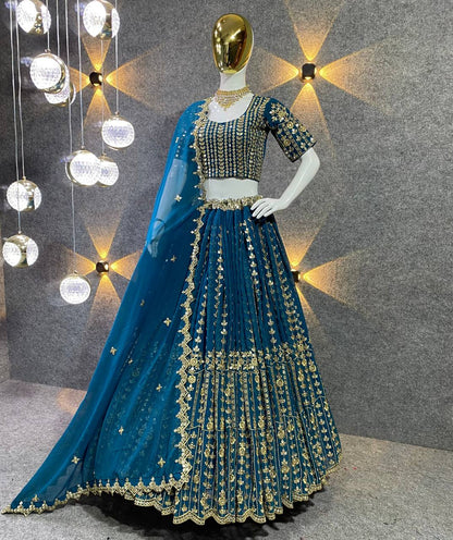Party Wear Embroidery Georgette lehenga choli for women