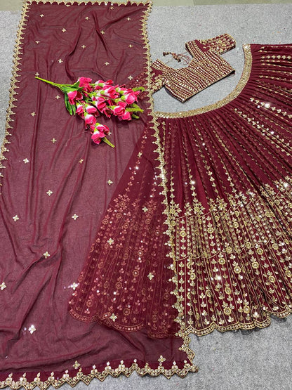 Party Wear Embroidery Georgette lehenga choli for women