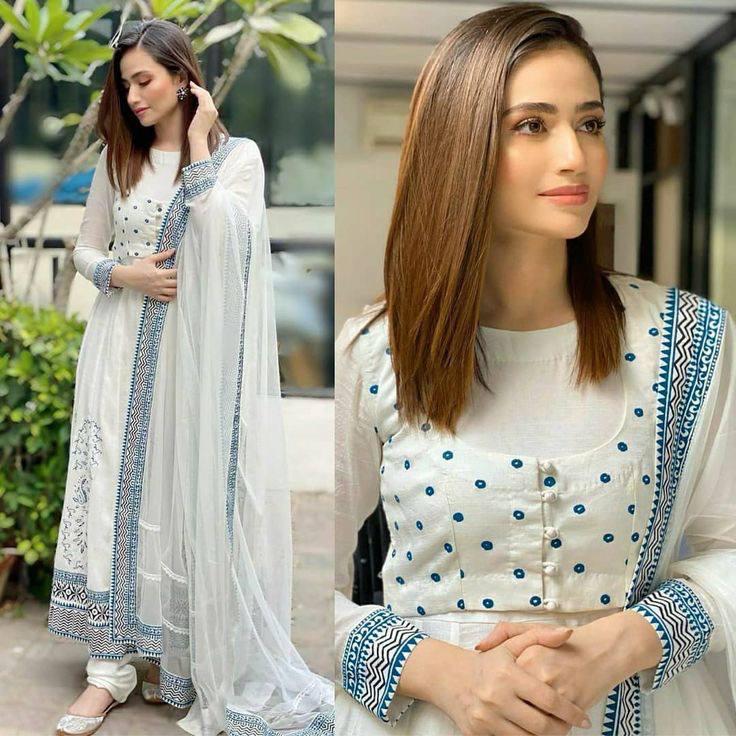 Long Gown With Koti and Dupatta Set