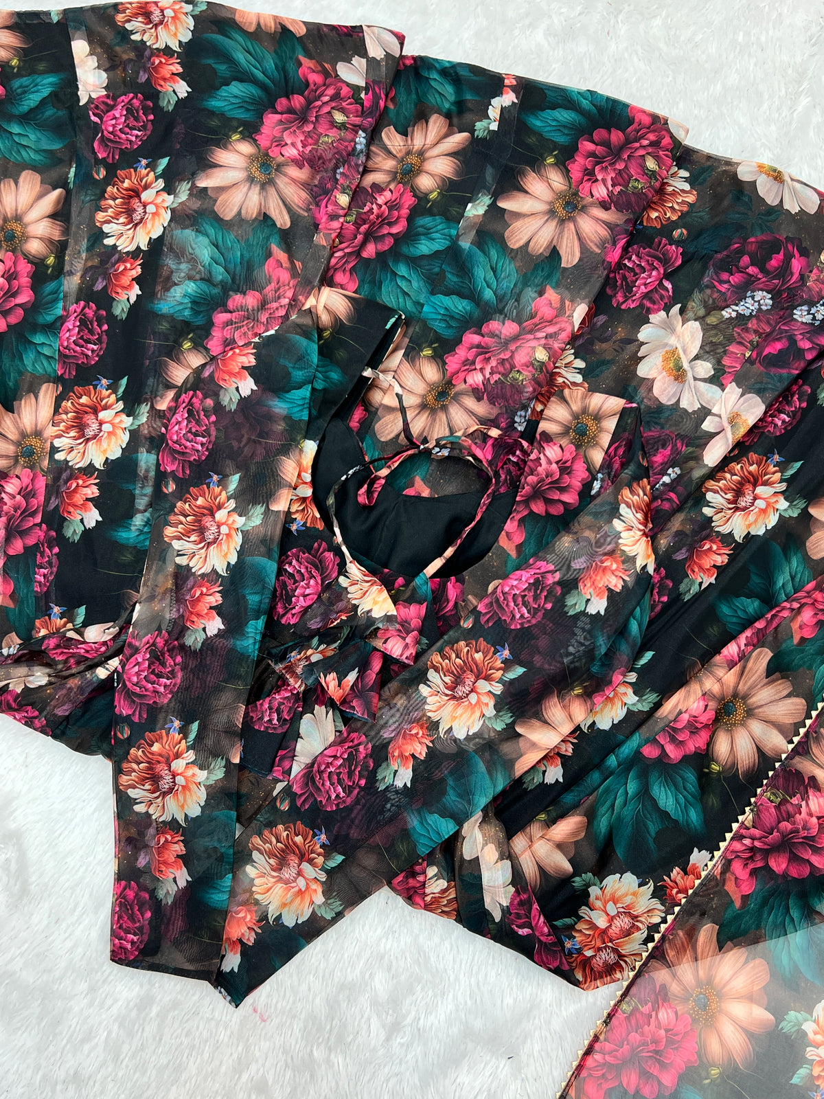Beautiful Pure Soft Organza Silk Fabric Fully Flair Kali Pattern And Canvas With Dupatta Set Pent Ready To Wear