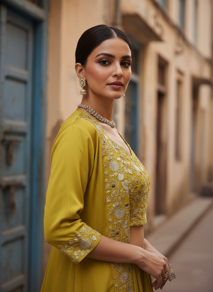 Premium Chinnon Silk Lehenga Set with Shrug (Ready to Wear)