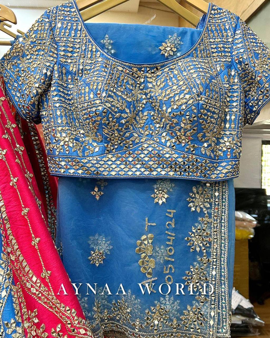 Wedding Wear Multi Color Mono Phantom Zari Sequence Work Lehenga Choli