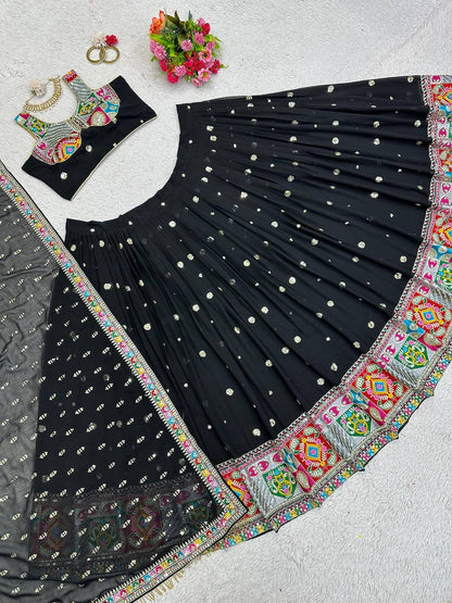 Georgette Wedding Wear Sequence Thread Work Lehenga Choli