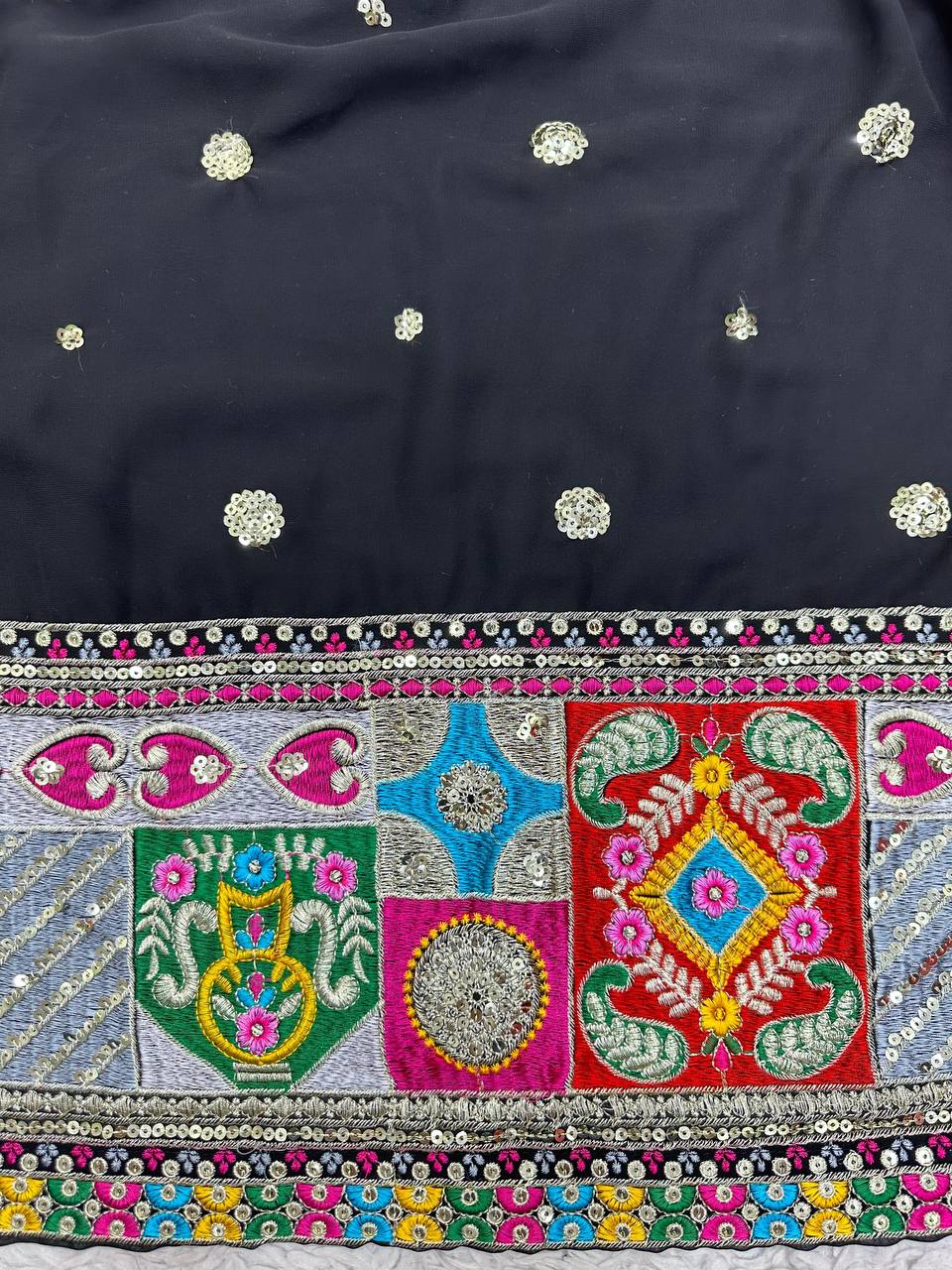 Georgette Wedding Wear Sequence Thread Work Lehenga Choli