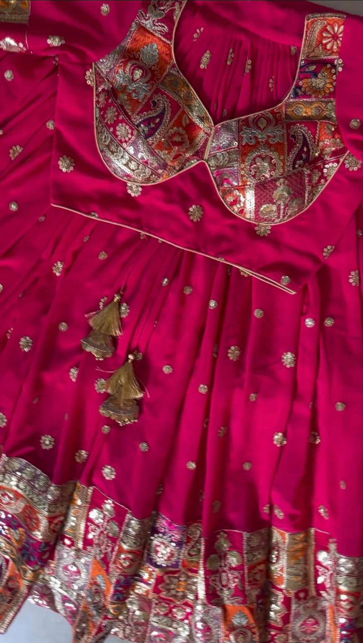 Georgette Wedding Wear Sequence Thread Work Lehenga Choli