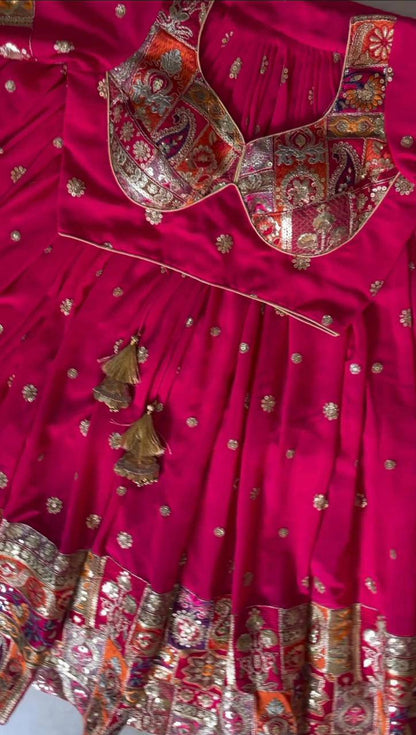 Georgette Wedding Wear Sequence Thread Work Lehenga Choli