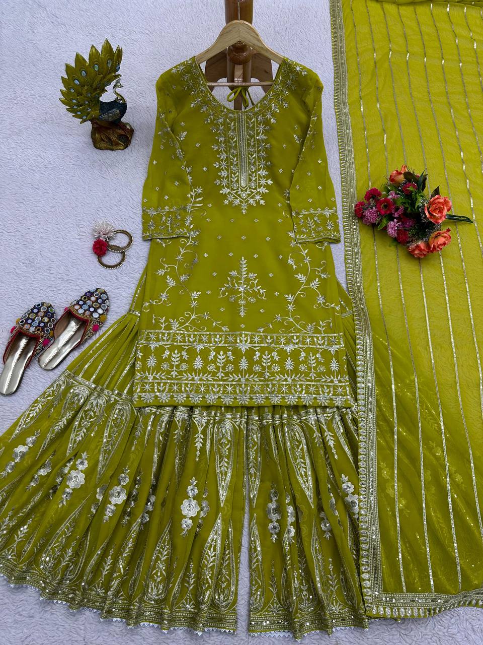Party Wear Georgette Sequence Thread Work Salwar Suit