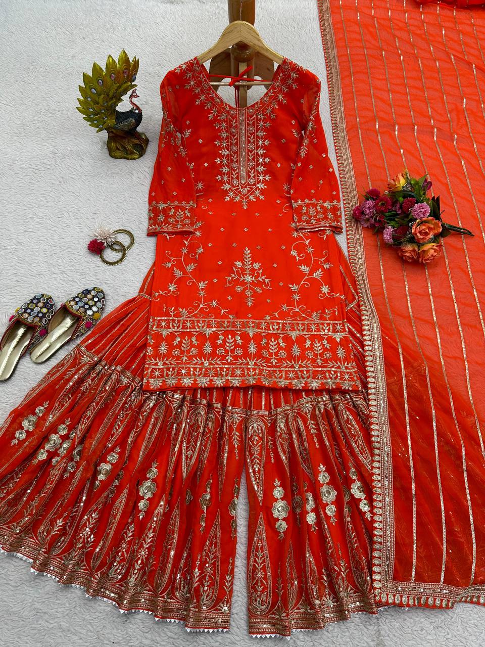 Party Wear Georgette Sequence Thread Work Salwar Suit