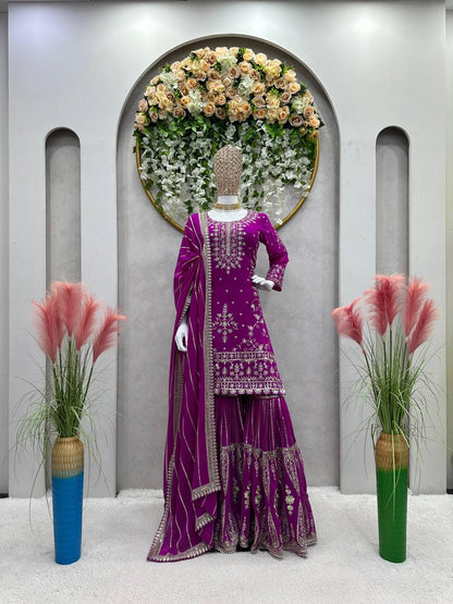 Party Wear Georgette Sequence Thread Work Salwar Suit
