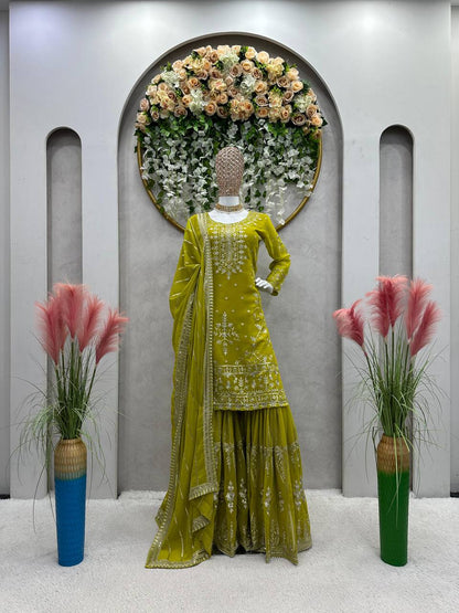 Party Wear Georgette Sequence Thread Work Salwar Suit