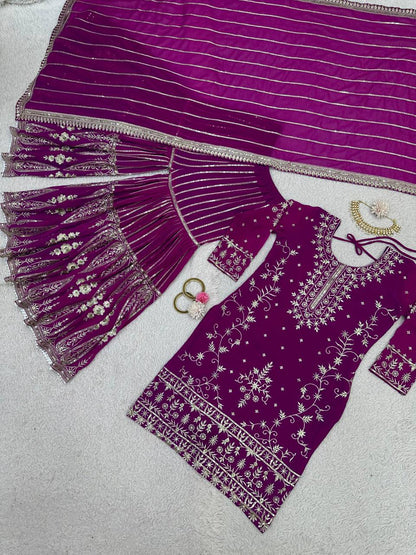 Party Wear Georgette Sequence Thread Work Salwar Suit