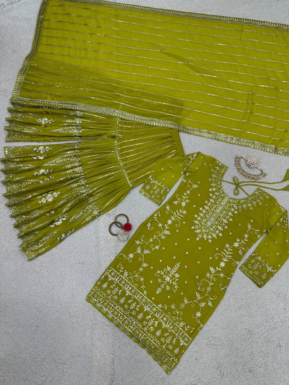 Party Wear Georgette Sequence Thread Work Salwar Suit