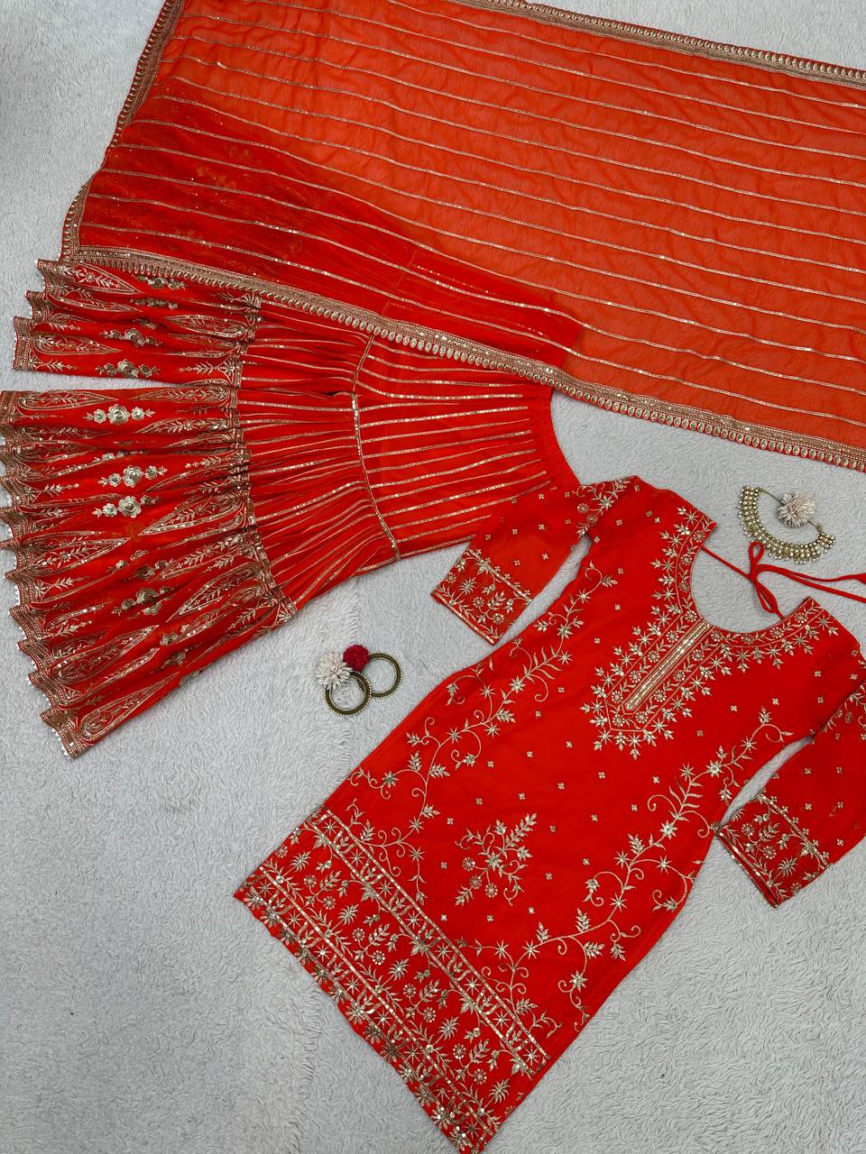 Party Wear Georgette Sequence Thread Work Salwar Suit