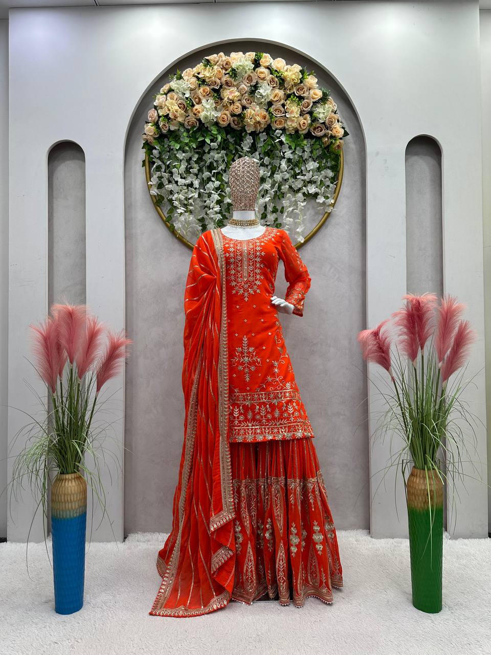 Party Wear Georgette Sequence Thread Work Salwar Suit