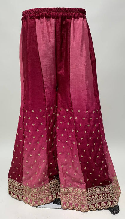 Heavy Embroidered Stitched Sharara Suit Set With Dupatta