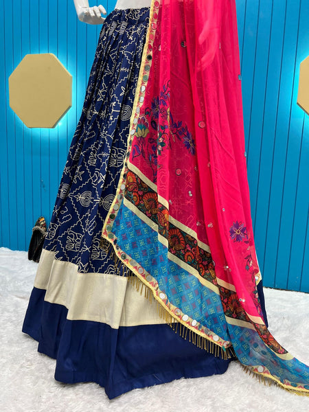 Beautiful Printed Lehenga Choli with mirror work