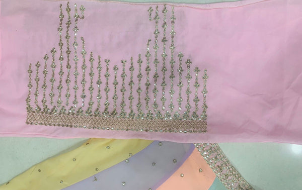 Multi Color Georgette Lehenga Choli