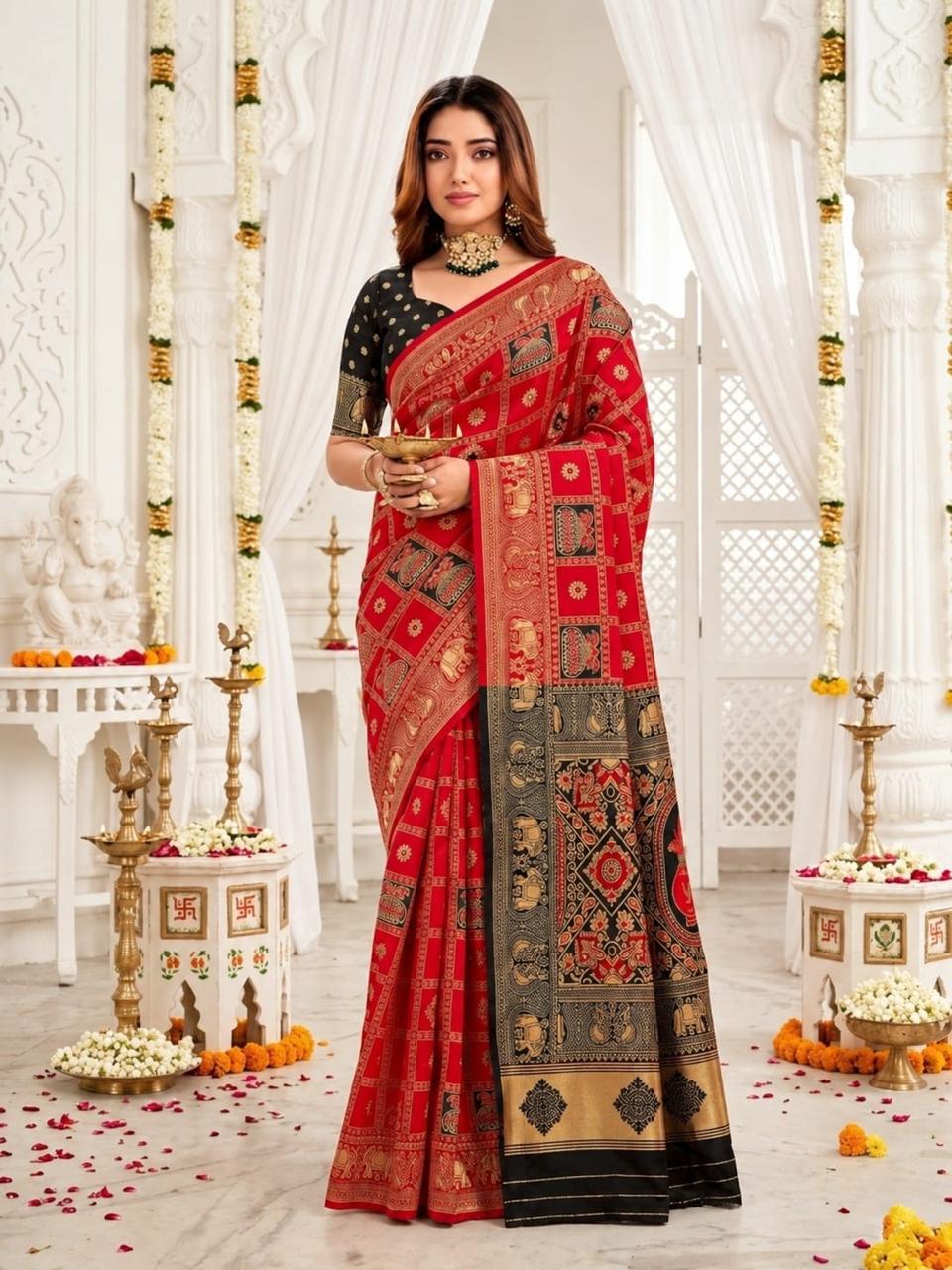 Soft Silk Jacquard Saree