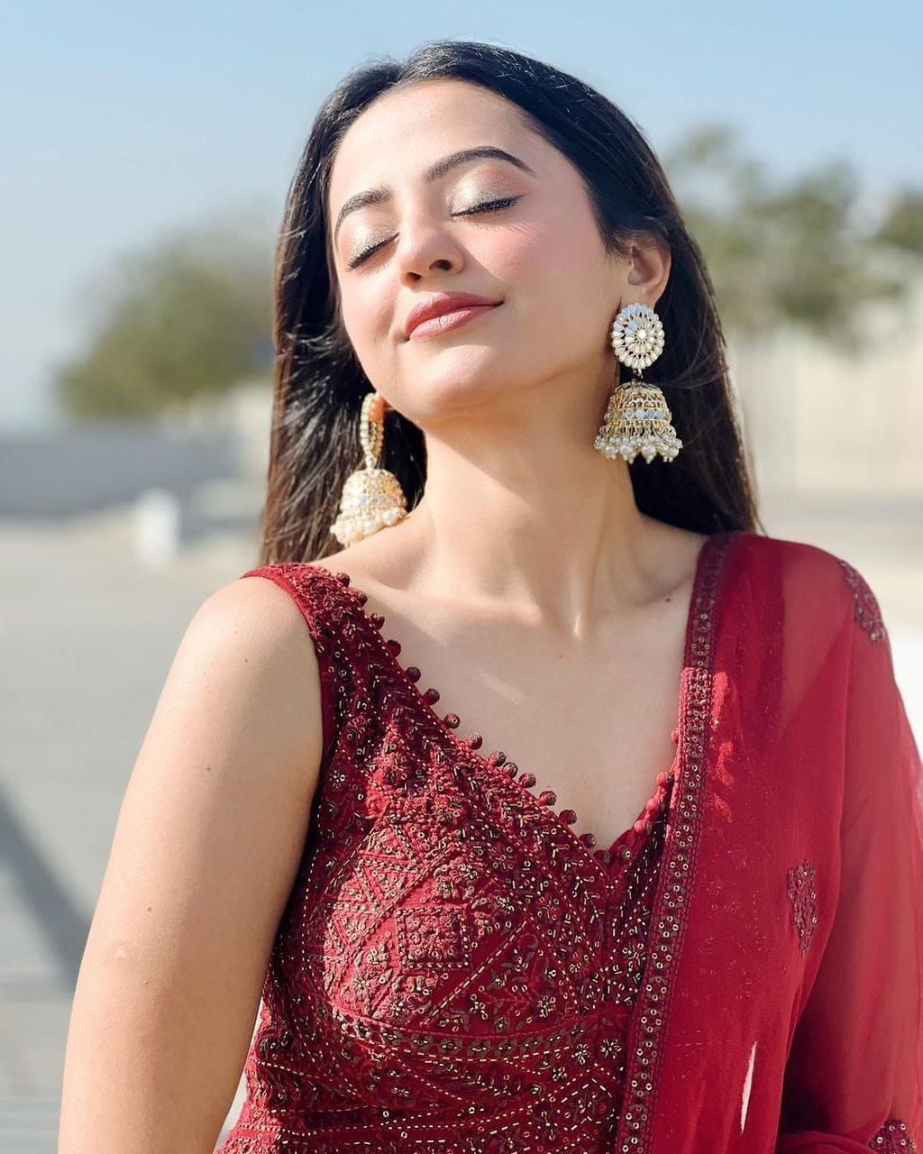 Awesome Red Color Georgette Sequence Embroidered Work Ready Made Indo Western Suit
