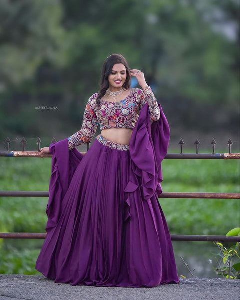 Amazing Georgette Sequence Embroidered Work Ready made Lehenga Choli