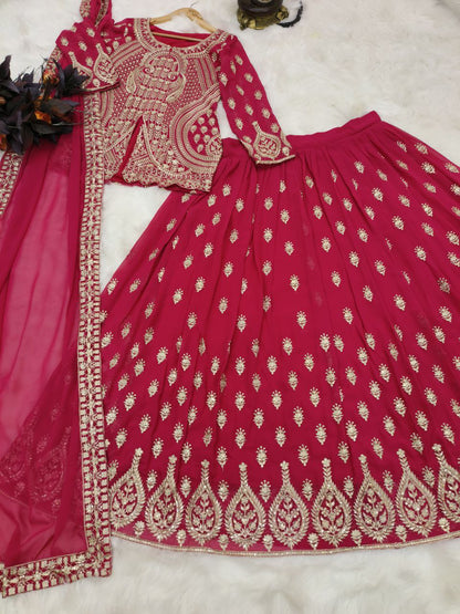 Sensational Georgette Sequence Work Ready Made Lehenga Choli