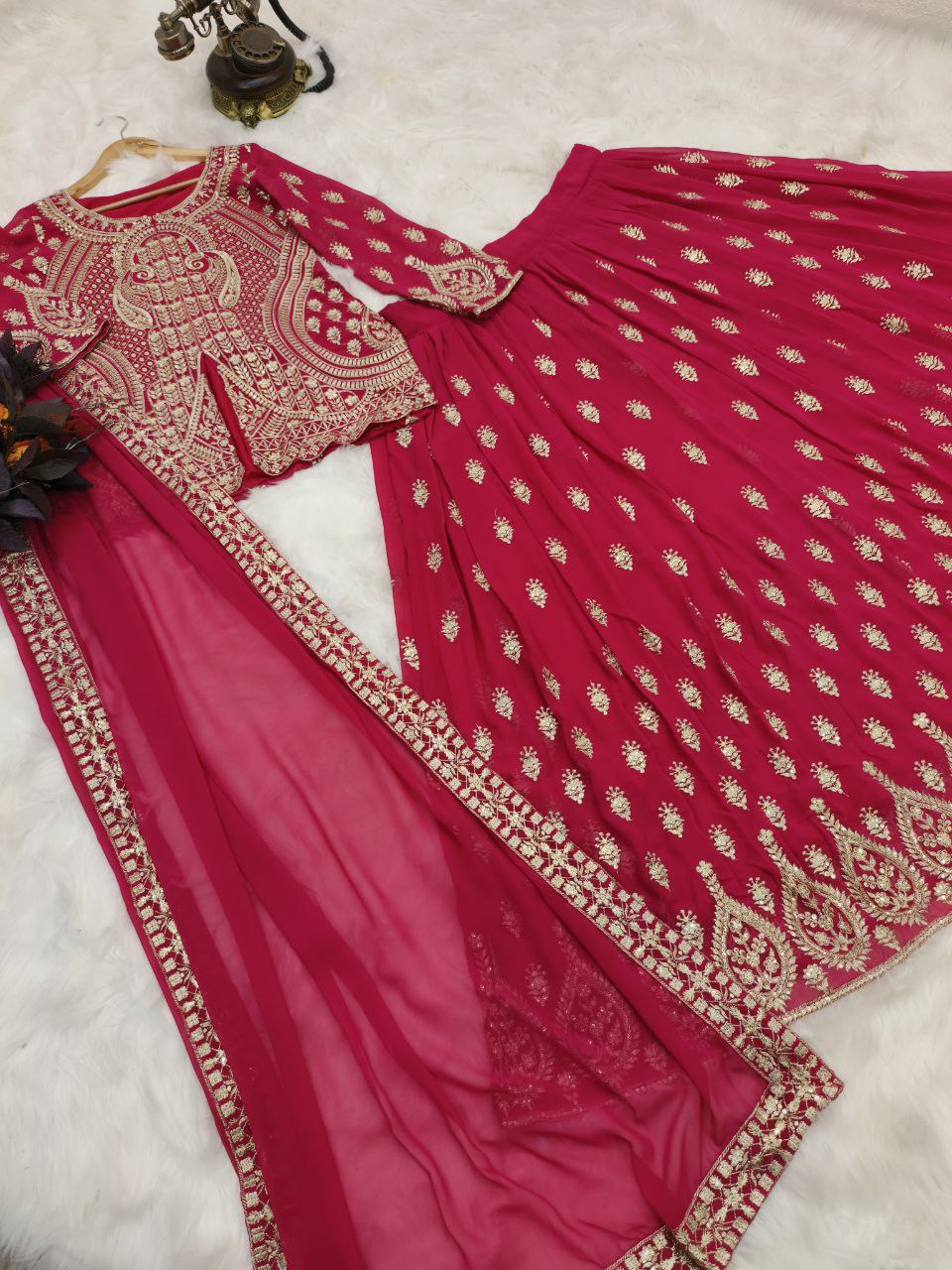 Sensational Georgette Sequence Work Ready Made Lehenga Choli