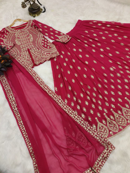 Sensational Georgette Sequence Work Ready Made Lehenga Choli