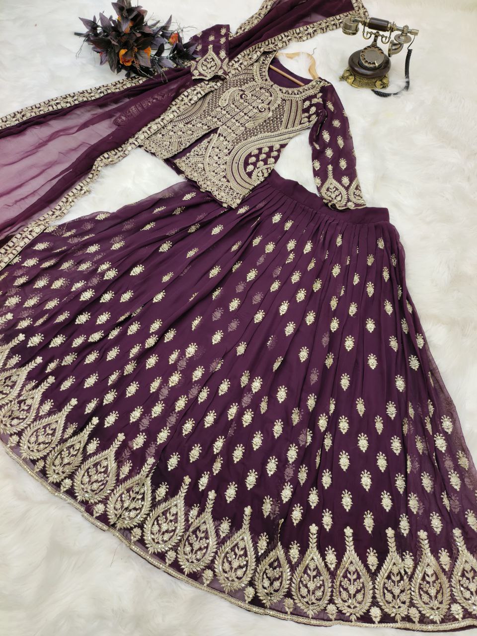 Sensational Georgette Sequence Work Ready Made Lehenga Choli