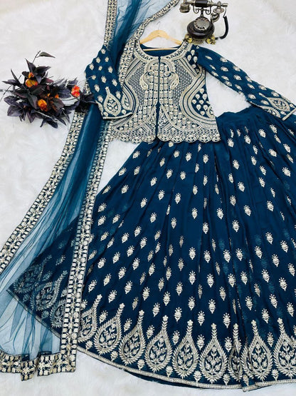 Sensational Georgette Sequence Work Ready Made Lehenga Choli